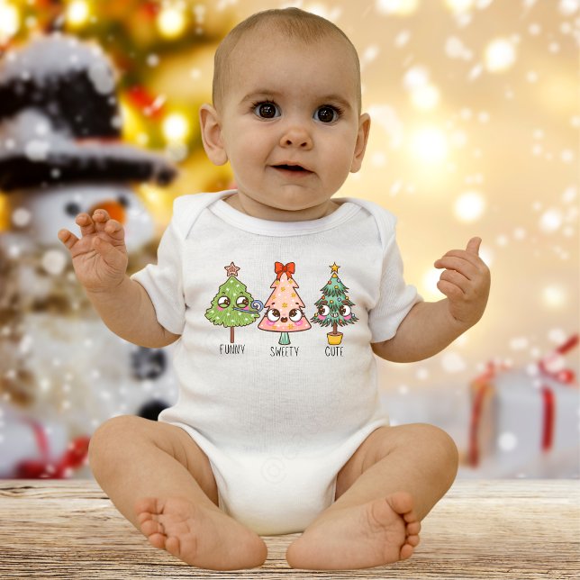 Julgran Funny Baby Bodykostym T Shirt (Skapare uppladdad)