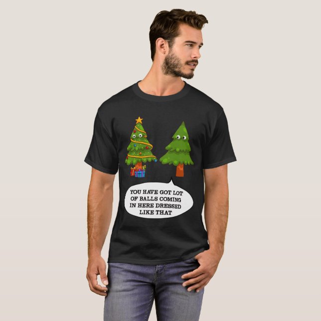 Julgran funny - Ugly Smart-nuny jul T-shirt (Hel framsida)