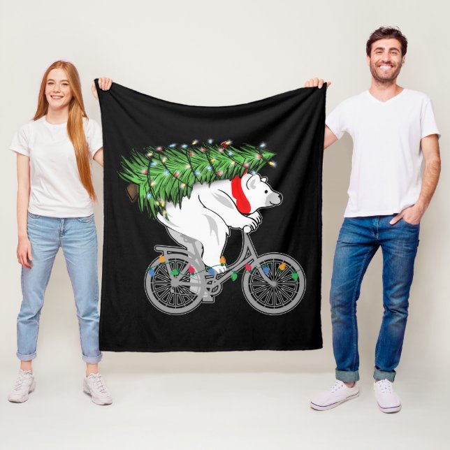 Julgran-gåva av matavfall för cyklist fleecefilt (På plats)