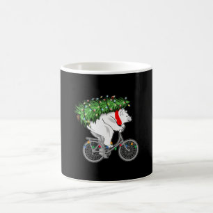 Julgran-gåva av matavfall för cyklist kaffemugg