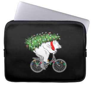 Julgran-gåva av matavfall för cyklist laptop fodral