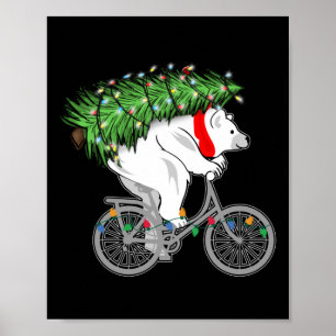 Julgran-gåva av matavfall för cyklist poster