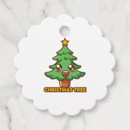 Julgran Gåvor Etiketter