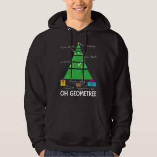Julgran Geometräd Geometrisk Rolig Matematik Lärar Hoodie