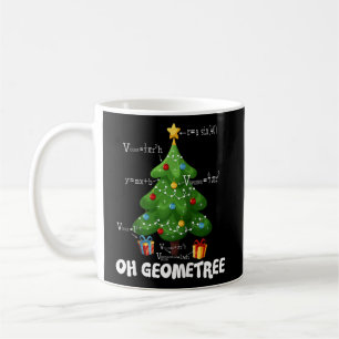 Julgran Geometree Geometry Funny Math Teach Kaffemugg