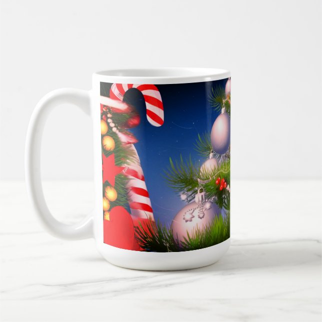 Julgran gift Candy Coffee Mugg (Vänster)