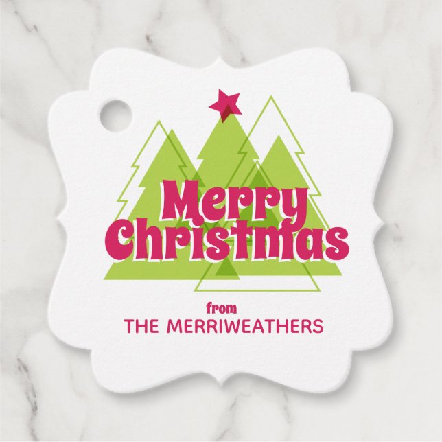 Julgran Gift Märkre Gåvor Etiketter (Framsida)