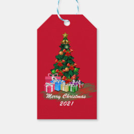 Julgran Gift Märkre Presentetikett