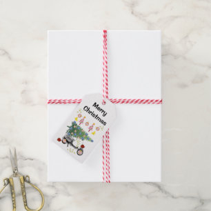 Julgran Gift Märkres Presentetikett