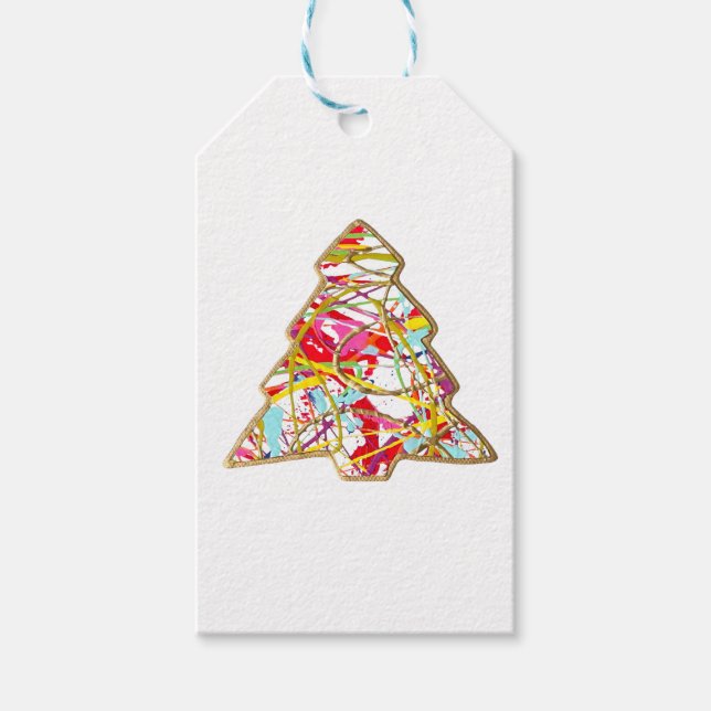 Julgran Gift Märkres Presentetikett (Framsidan)