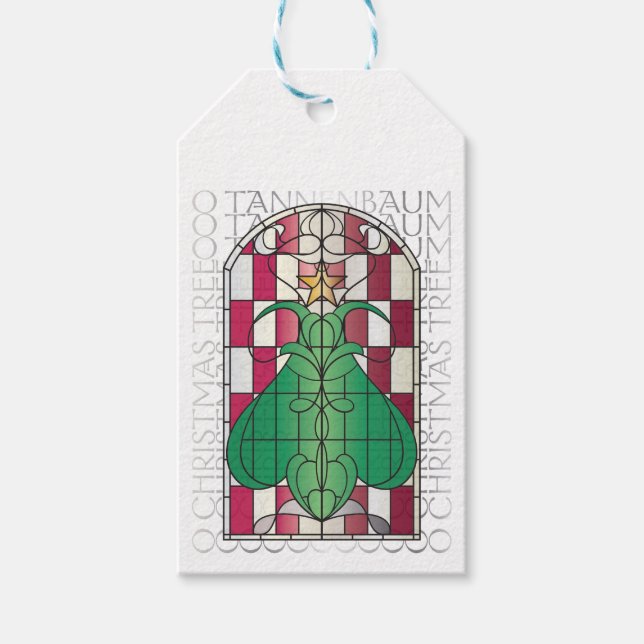 Julgran Gift Märkres Presentetikett (Framsidan)