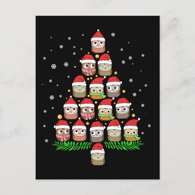 Julgran Gift Uggla, Girls, Uggla, Vykort (Framsida)