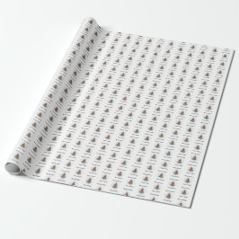 Julgran Gift Wrap, God jul, Hearts Presentpapper