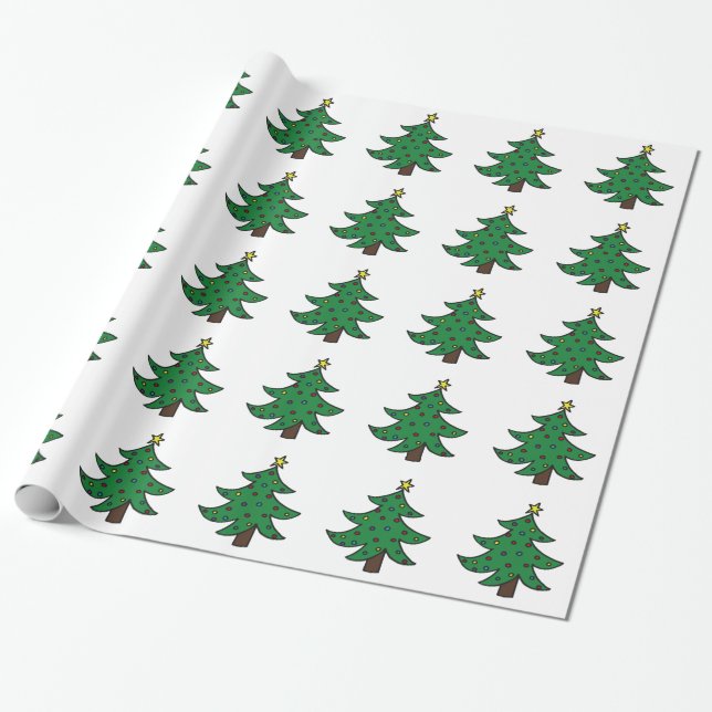 Julgran Gift Wrapping Papper Presentpapper (Utrullad)