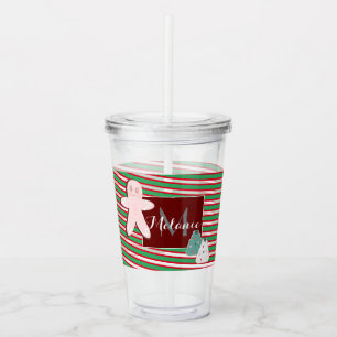 Julgran Gingerbread Monogram Anpassat Namn Take Away Mugg
