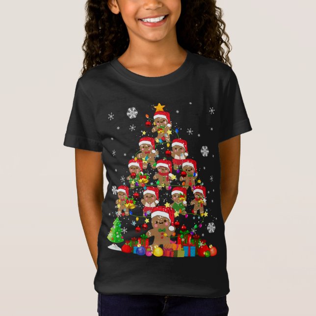 Julgran Gingerbröd Jultomten Gingerb T Shirt (Framsida)