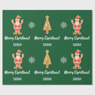 julgran Gingerbröd Santa Snö personalize  Presentpapper