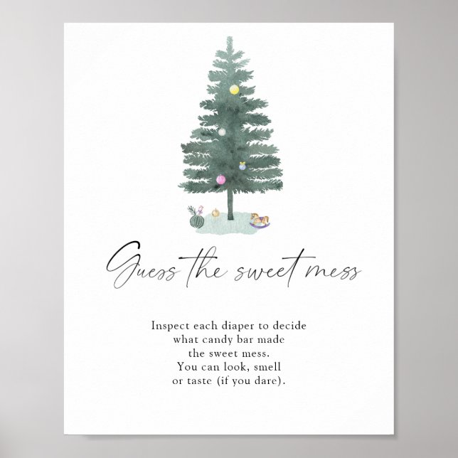 Julgran - gissa den söta röra poster (Framsidan)