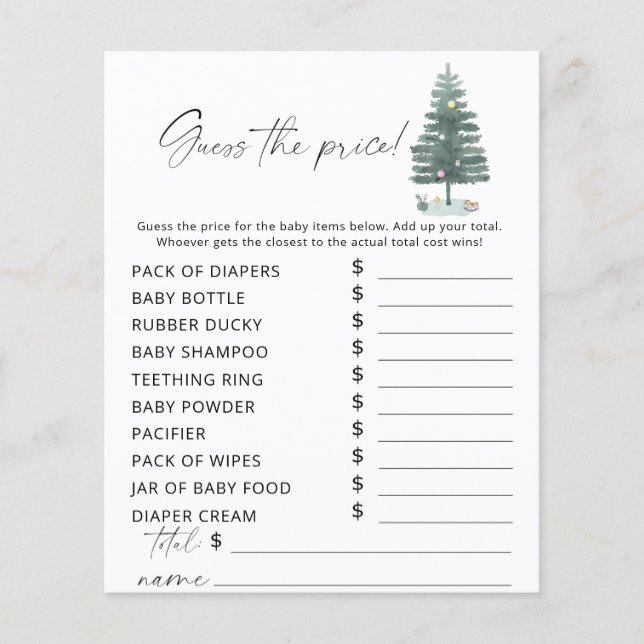 Julgran - Gissa prist spel (Framsida)