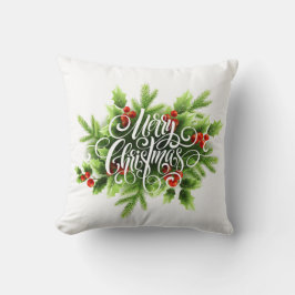 Julgran Glad jul kastkudde Kudde