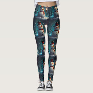 Julgran glatt helgdag leggings