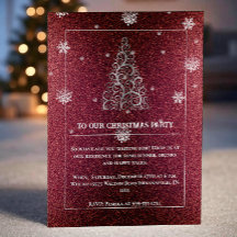 Julgran Glitter och Snöflingor | Red Party