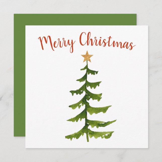 Julgran God Jul (Fram/baksida)