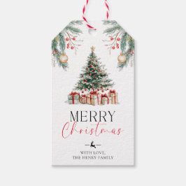 Julgran God jul Gift Märkres Presentetikett