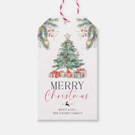 Julgran God jul Gift Märkres Presentetikett