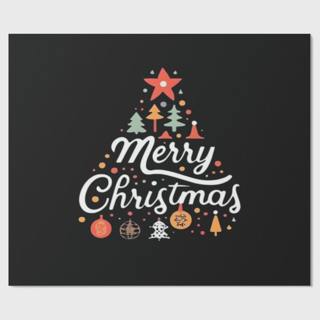 Julgran God Jul Klassiker Presentpapper (Platt)
