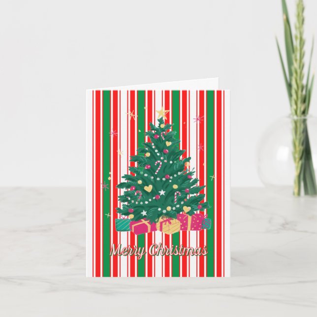 Julgran, God Jul Kort (Framsida)
