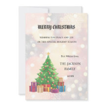 Julgran God jul-kort