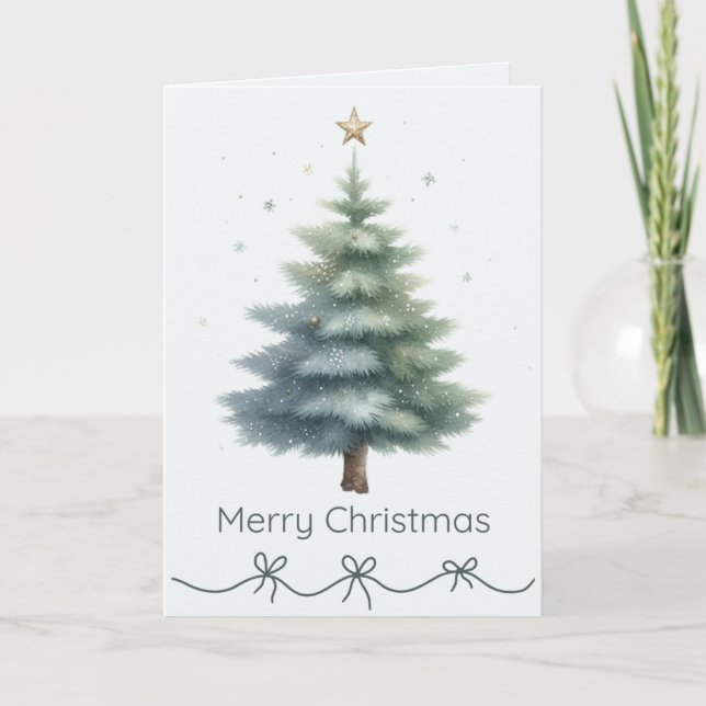 Julgran God jul-kort Kort (Framsida)