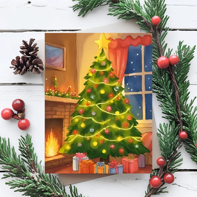 Julgran | God Jul-målning Julkort (Skapare uppladdad)