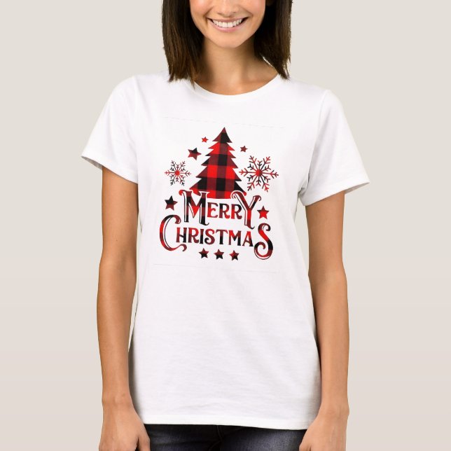 Julgran – God Jul T-Shirt Design (Framsida)