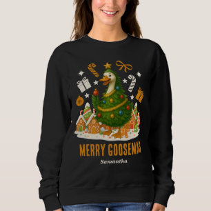 Julgran Goose Funny Helgdag T Shirt