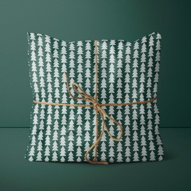 Julgran-grafik med modern geometrisk blå grönt presentpapper (Skapare uppladdad)