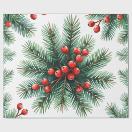 Julgran Gren & Röda Bär Presentpåse | Rus Presentpapper
