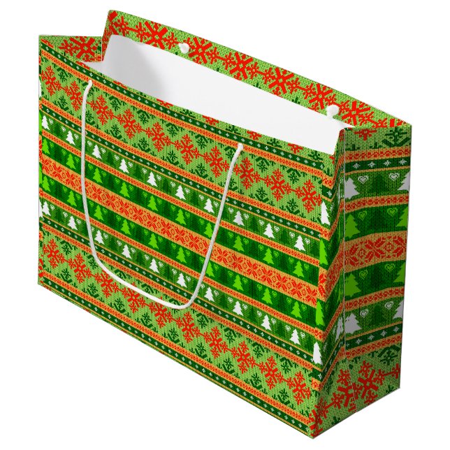 JULGRAN GRÖN VIT RÖD PRYDNADER  (Framsidan Vinklad)