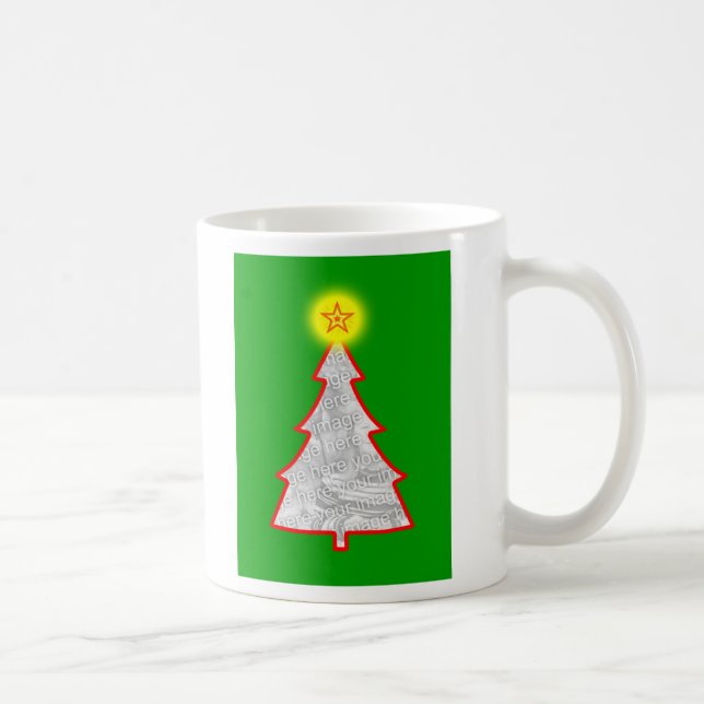 Julgran Grönt Photo Ram Kaffemugg (Höger)