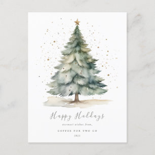 Julgran Guld Star Corporate Postcard Vykort