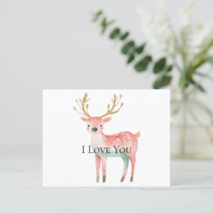 Julgran Guld White Rosa Mint Peace Joy Vykort