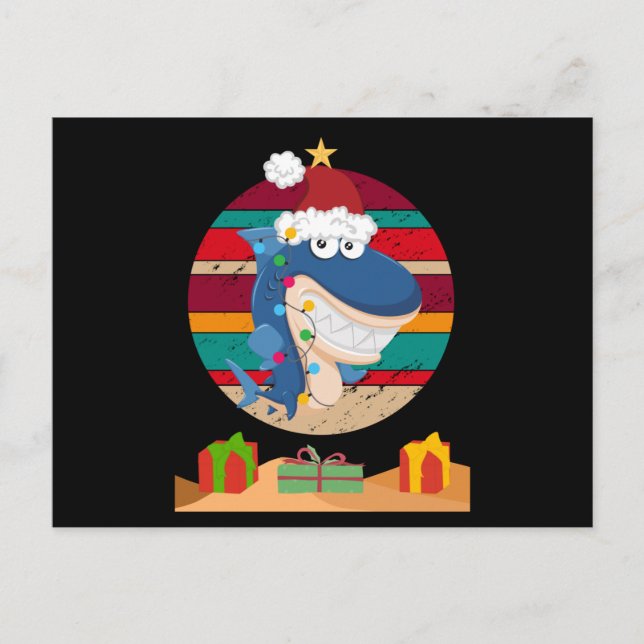 julgran haj vykort (Framsida)