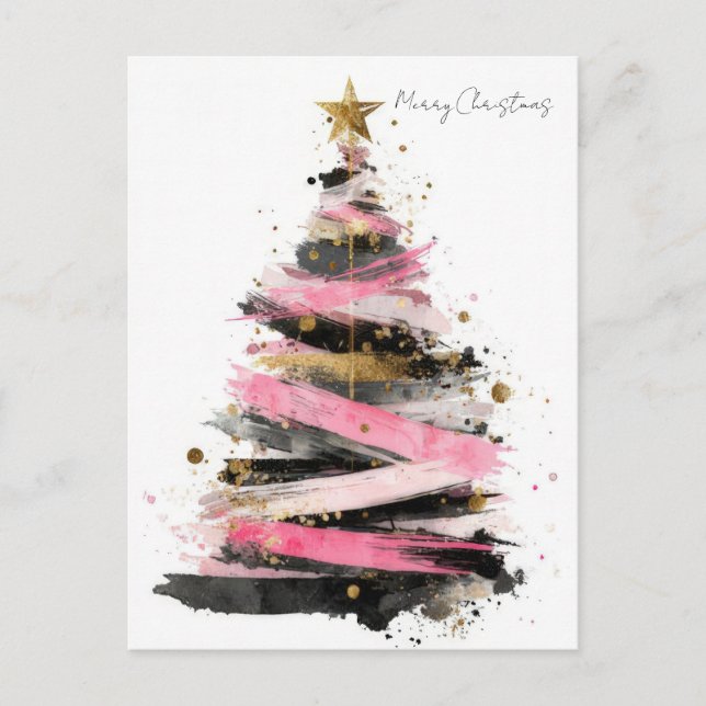 Julgran Hälsning Helg Vykort (Framsida)