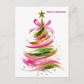 Julgran Hälsning Helg Vykort