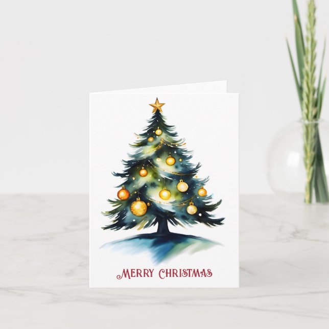 julgran hälsning kort (Framsida)