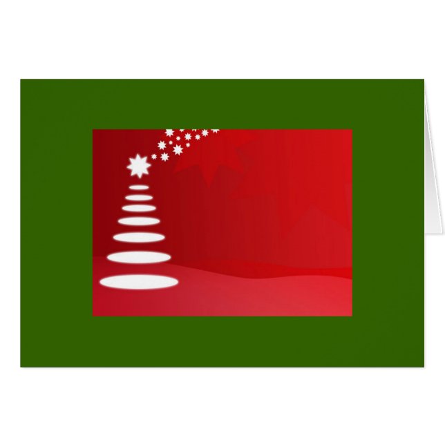 Julgran Hälsningskort (Framsidan Horizontal)