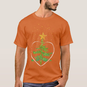 Julgran Heart Julgran Poinsettia T Shirt