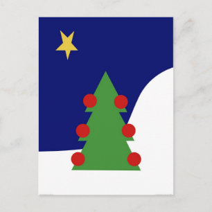Julgran Helg Vykort
