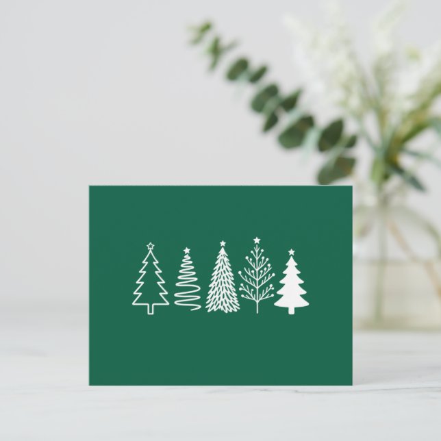 Julgran  helg vykort (Stående Fram)